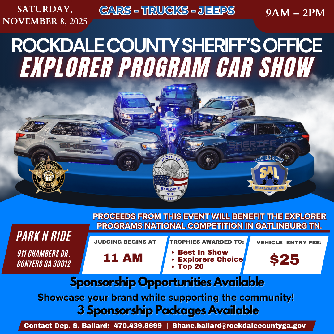 2025 Explorer Program Car Show Rockdale County Sheriff’s Office
